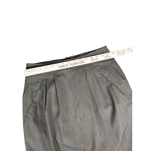Worthington Pleated Pencil Skirt Gray Black Pockets Size 8 Lined Business Casual - Picture 7 of 10